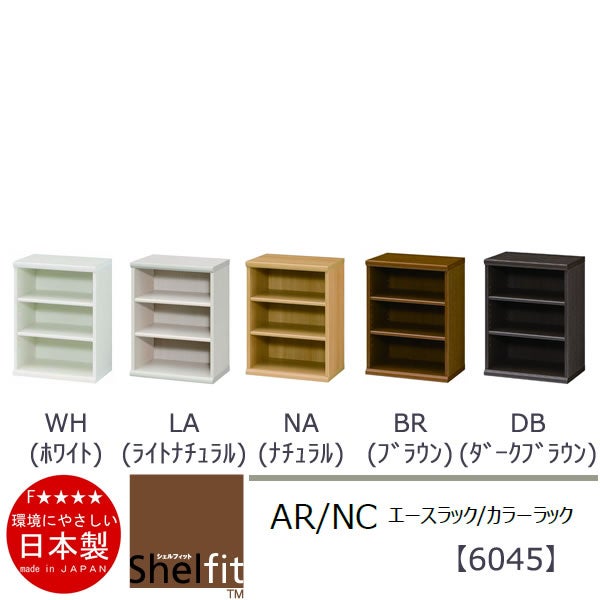 エースラック/カラーラックAR/NC6045〔高さ60・幅44.2・奥行31（cm）〕【シェルフィット】【収納】【棚】【本棚】【5色】【組み立て家具】【大洋】