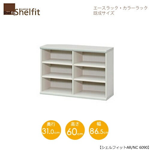 エースラック/カラーラックAR/NC6090〔高さ60・幅86.5・奥行31（cm）〕【シェルフィット】【収納】【棚】【本棚】【5色】【組み立て家具】【大洋】