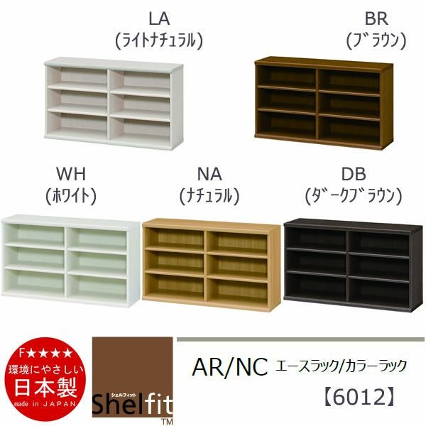 エースラック/カラーラックAR/NC6012〔高さ60・幅116.5・奥行31（cm）〕【シェルフィット】【収納】【棚】【本棚】【5色】【組み立て家具】【大洋】