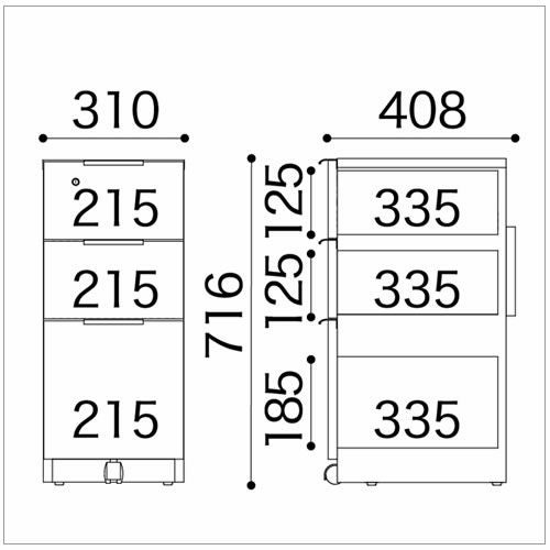 ＪＤ〔ジェイディー〕ジョイントチェスト（奥行小）【組み合わせ/オフィス/リビング学習/日本製/小島工芸】