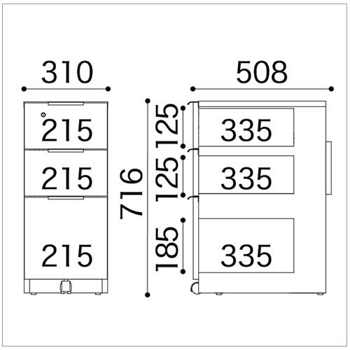 ＪＤ〔ジェイディー〕ジョイントチェスト（奥行大）【組み合わせ/オフィス/リビング学習/日本製/小島工芸】