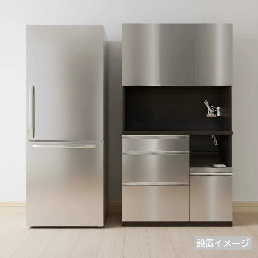家電収納エイク90オープン〔LGステン〕【高さ180cm/収納/食器/ストック/高橋木工所】