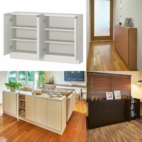 ミドルオーダー収納ミオMIO/9091-120R/奥行31.4cm【ダイニング/カウンター下収納/窓下収納/日本製/大洋】