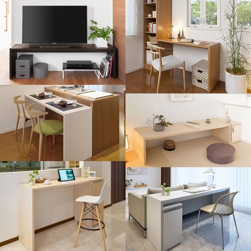 オーダーコンソールOC50151-180R高さ49.2/奥行29.5/幅151-180(cm）【書斎/ダイニング/カウンター/ソファーバックテーブル/窓下/文机/テレビ台/ワークデスク/リビング/ドレッサー/サイドテーブル/DIY/大洋】