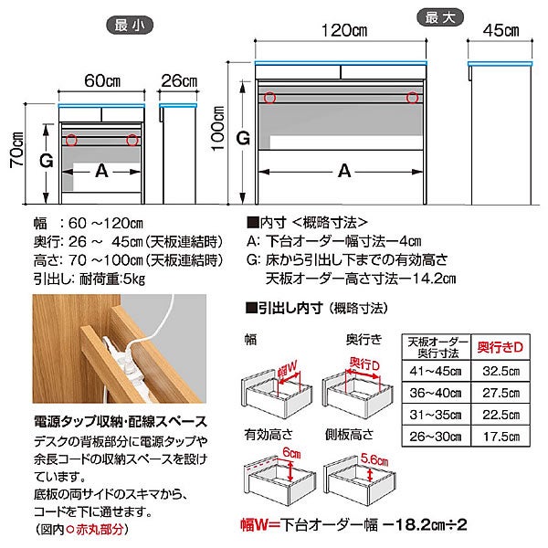 すきまくん３DデスクユニットP81-120/奥行26-35/高さ70-84【収納/リビング/ダイニング/寝室/子供部屋/キッチン/カウンター/TVボード/チェスト/組み合わせ】