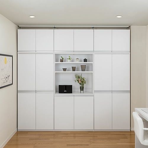 シェルフィット/オーダーメイド本体扉ラインハンドルタイプ1460-90〔type135専用・幅60～90cm・両開き〕【オプション/シェルフィット/収納/棚/本棚/カラー豊富/組み立て家具/大洋〕】