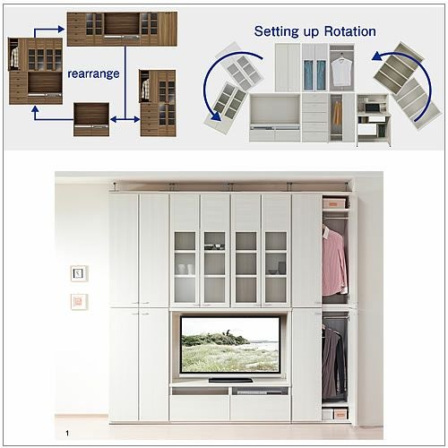 リビングシェルフテレビボード/LTS-120【家電収納/収納/リビング/ダイニング/ホームオフィス/フナモコ】