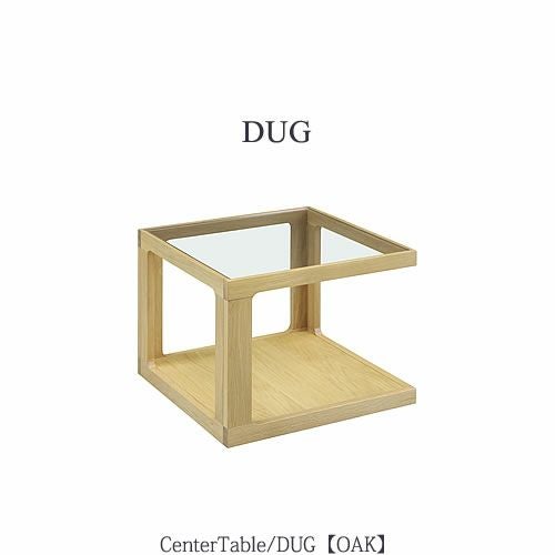 ガラスセンターテーブルダグ/OAK/50CT【インテリア/収納/おうちカフェ/リビング/おしゃれ/ナチュラル/シギヤマ家具】