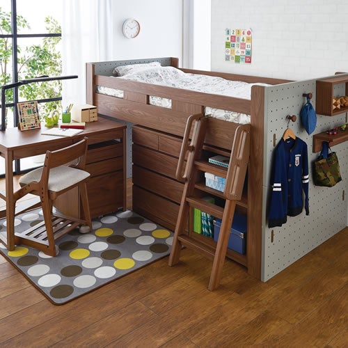 ペグPDB-645WOオープンシェルフ【デスク/チェア/椅子/子供部屋/リビング学習/集中力/お勉強/コイズミ】