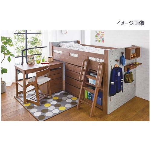 ミドルベッドセットペグ/PDM-618WOベッドパーツ＋ボード２組【子供部屋/入学準備/寝室/学習家具/おうち時間/コイズミ】