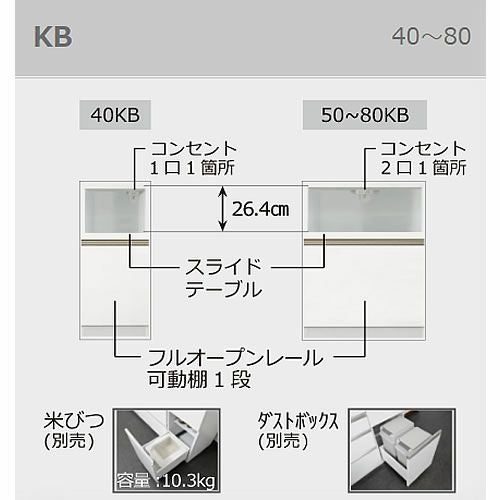 食器棚ブランシェ〔下台/奥行51cm〕40KB【キッチンボード/収納/オリジナル/高橋木工】