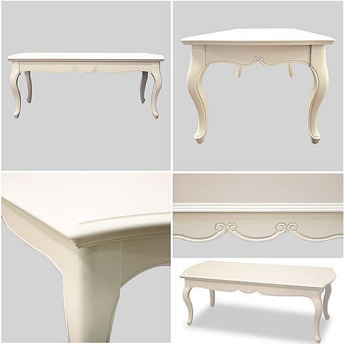 フルールLT110WH【リビングテーブル/ローテーブル/インテリア/リビング/ダイニング/クラシカル/東海家具】