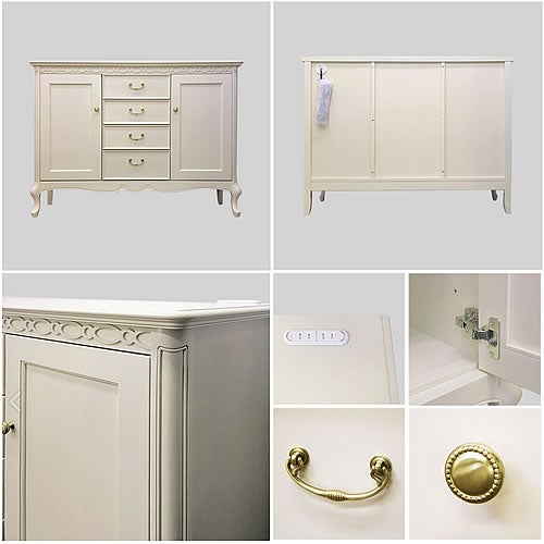 フルールSB114WH【キャビネット/収納/インテリア/リビング/ダイニング/クラシカル/東海家具】