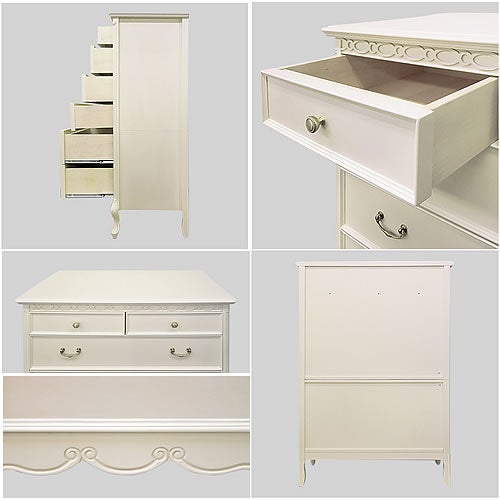 フルールハイチェスト90WH【インテリア/リビング/ダイニング/クラシカル/東海家具】