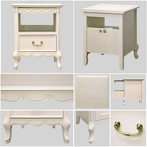 フルールナイトテーブルWH【インテリア/リビング/ダイニング/クラシカル/東海家具】