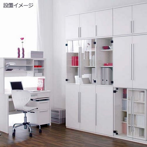 COM-1C1B-80上置きウッディホワイト【書斎デスク/テレワーク/ホームオフィス/国産家具/小島工芸】