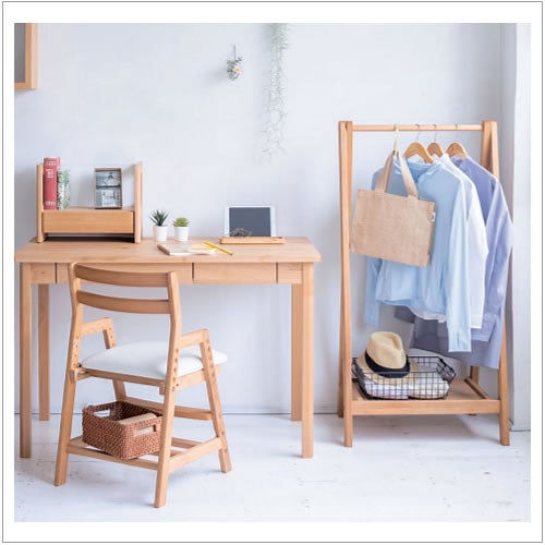 スキップ3552ハンガーラック【学習家具/学習デスク/木製/ラック/堀田木工】