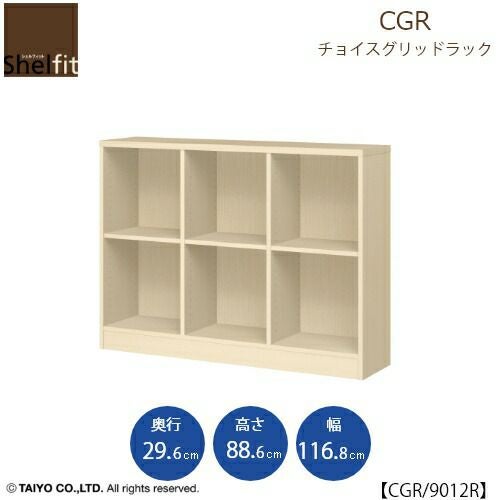 チョイスグリッドラックCGR9012R〔奥行29.6cm〕【多目的ラック/オープンラック/リビング収納/オフィス/ショップ/大洋】