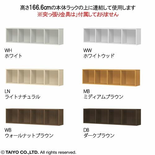 チョイスグリッドラックCGR上置き4016R〔奥行29.6cm〕【多目的ラック/オープンラック/リビング収納/オフィス/ショップ/大洋】