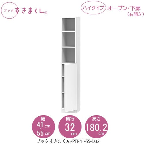 ブックすきまくんBSDPTR41-55/D32【リビング/書斎/書棚/壁面収納/組合せ】