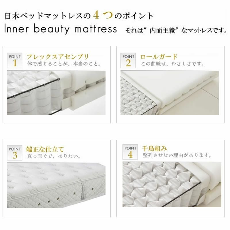日本ベッドマットレスシルキーポケットマットレスハード11258-S〔シングル〕【大正堂オリジナル仕様/日本ベッド/寝具/寝心地/快適睡眠】
