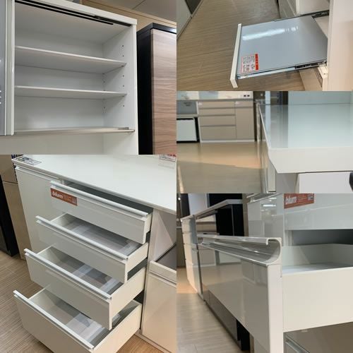 ココットW160オープン/ホワイト【食器棚/ナチュラル/シンプル/高橋木工】