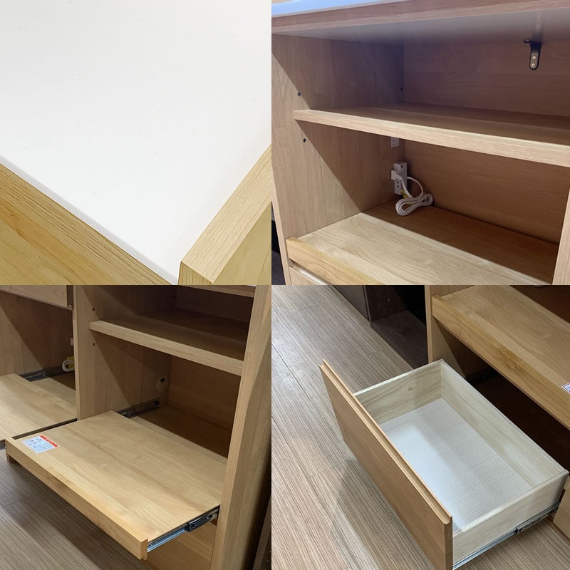 キッチンカウンターアンアン90カウンター【キッチン収納/家電収納/ナチュラル/カフェ風/堀田木工】