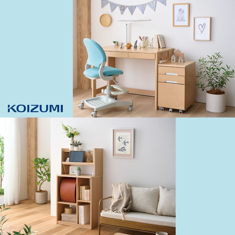 ミニマルMDF-152WT/デスクセット【学習家具/子供部屋/リビング学習/お勉強/入学準備/コイズミ】