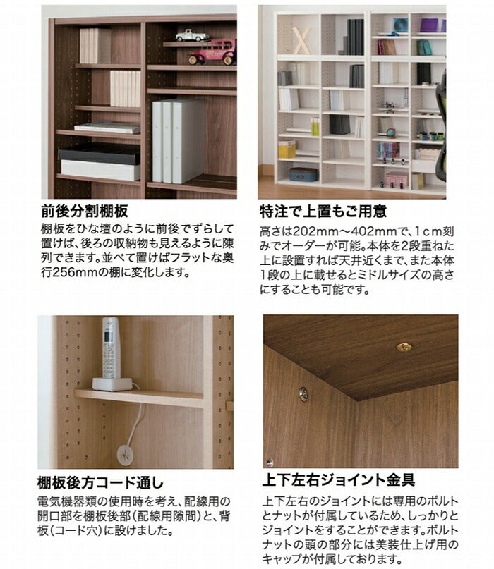 ニューエポックボードNEP-75オープンＡ【日本製国産Ｆ☆☆☆☆壁面収納可変収納書棚】