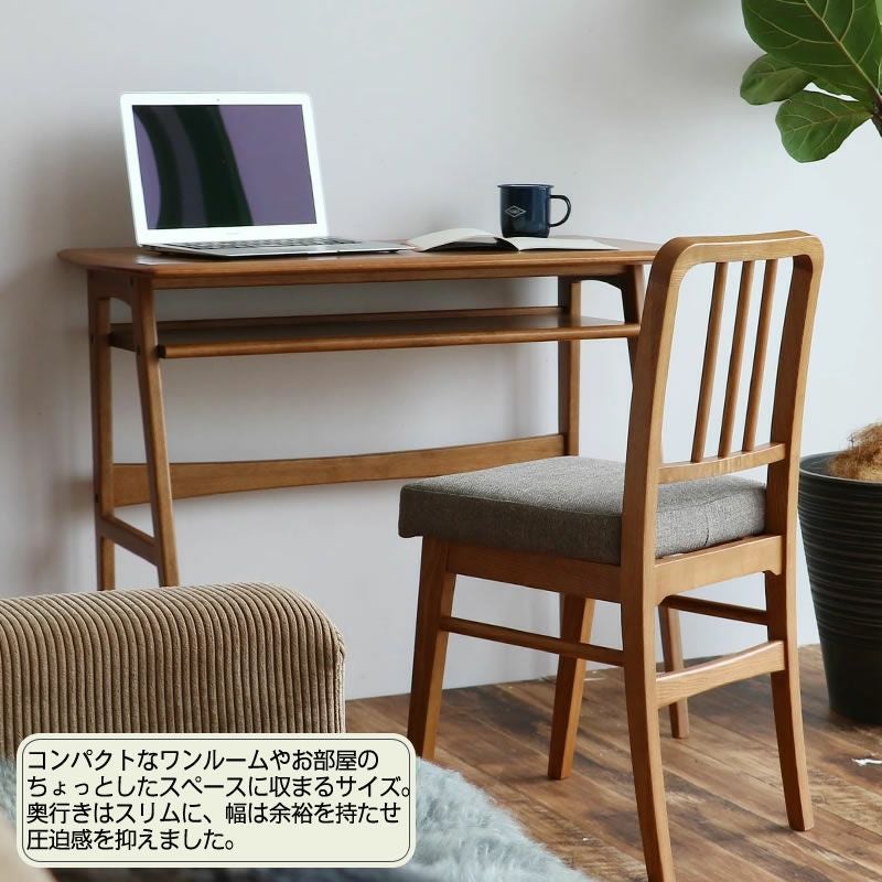 ウッドデスク ody T-3681BR リビングデスク コンパクト 作業台 OAKER