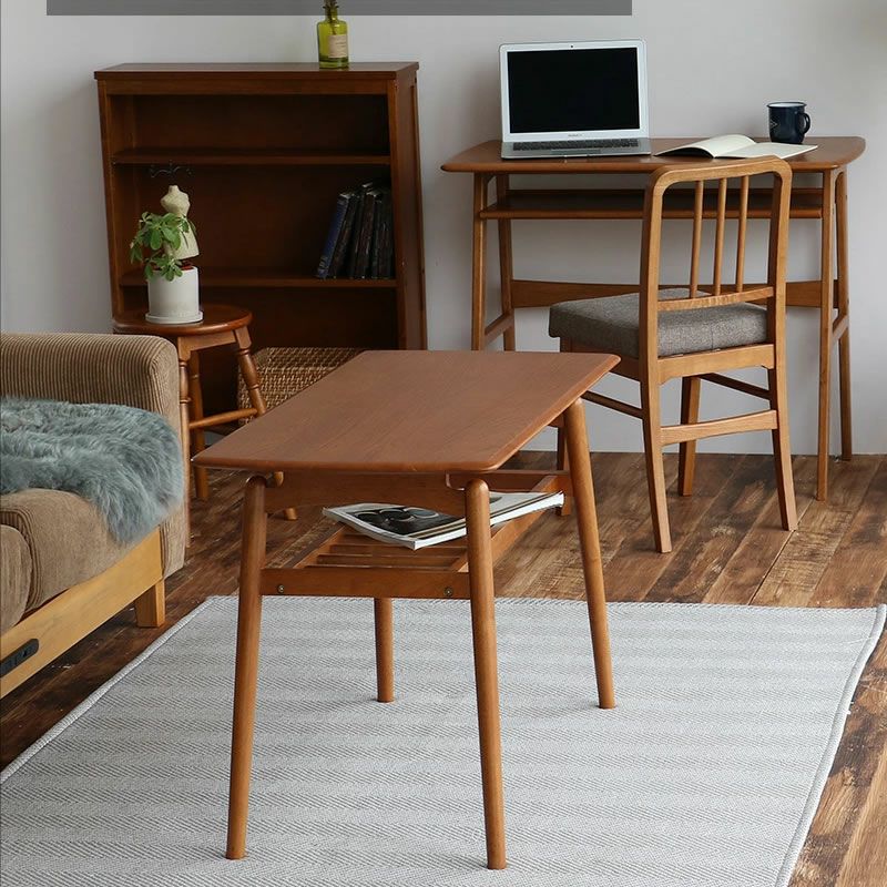 ウッドデスク ody T-3681BR リビングデスク コンパクト 作業台 OAKER