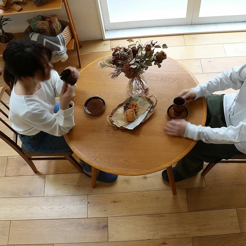 ダイニングテーブル T-3743BR 円形テーブル オーク材 OAKER オーカー