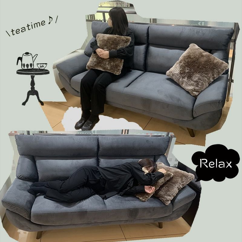 ビーズ8194D/3人掛けソファ【大正堂オリジナル/クール/おしゃれ/撥水加工/ファブリック】