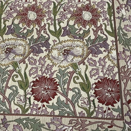 玄関マット・ラグピンク＆ローズFH171867x120〔ピンク〕【モリスデザインスタジオ/ウィリアムモリス/ナデシコ/キッチンマット/玄関マット/川島織物セルコン】