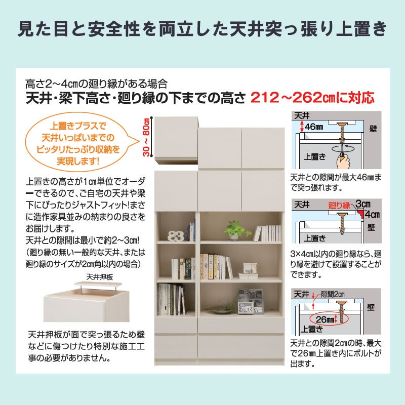 シューズすきまくん 上置き 幅60/75 玄関収納 シューズボックス UT