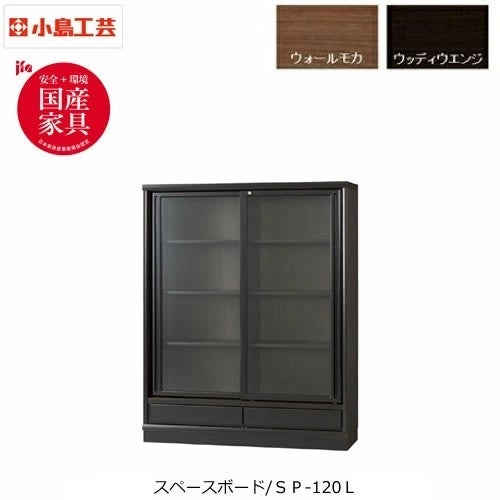 小島工芸 スペースボード本棚 選べる扉タイプ ロータイプ SP-120L 全2