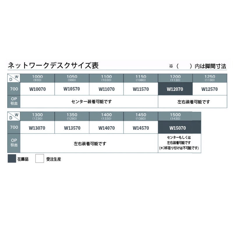 デスク75cm～150cmワークスタジオバルバーニ