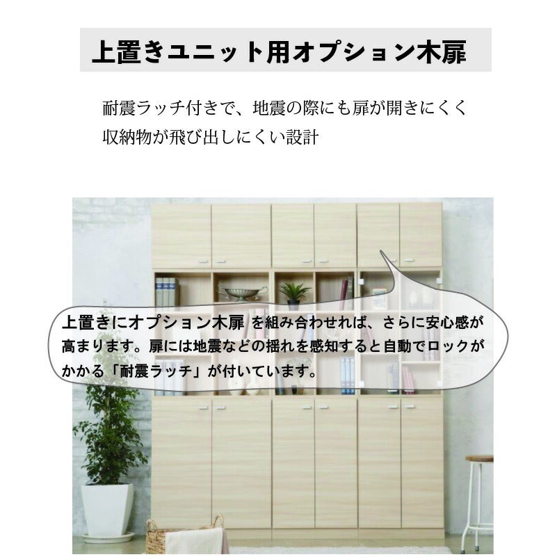 オプション木扉上置きユニット用ワークスタジオ書棚専用バルバーニ