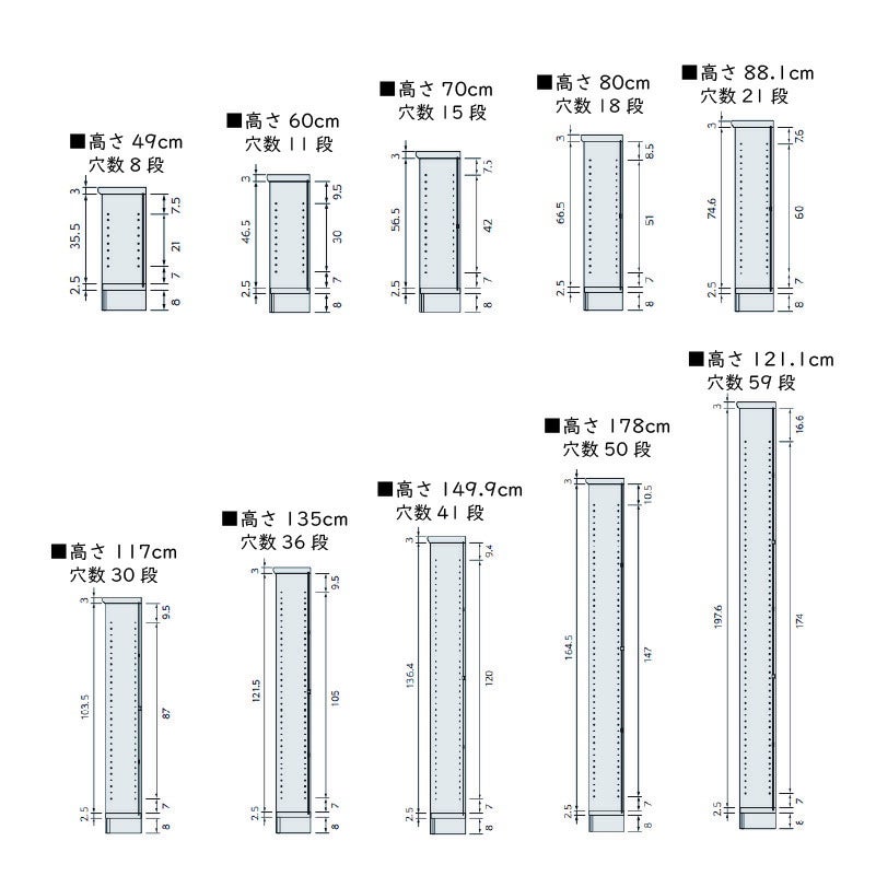 本棚シェルフィットオーダーラック奥行19cm棚板タフタイプ大洋