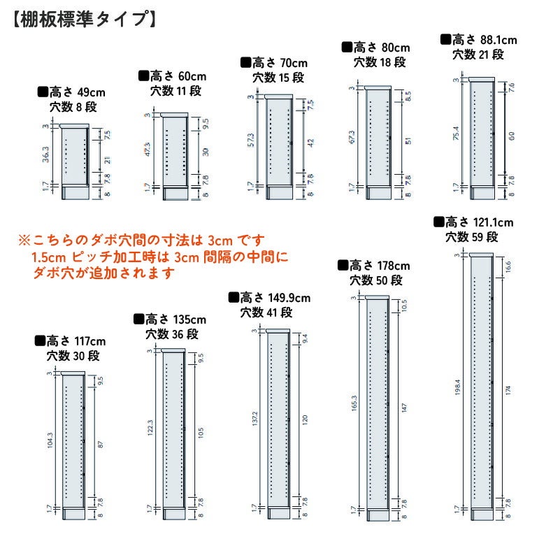 本棚シェルフィットオーダーラック奥行19cm棚板標準タイプ大洋