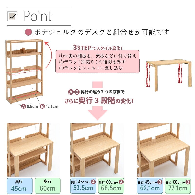 シェルフボナシェルタQT幅90cm/100cm/110cmカリモク家具